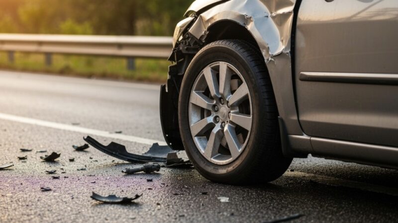 Dachowanie na drodze wojewódzkiej W352: 19-latek w szpitalu